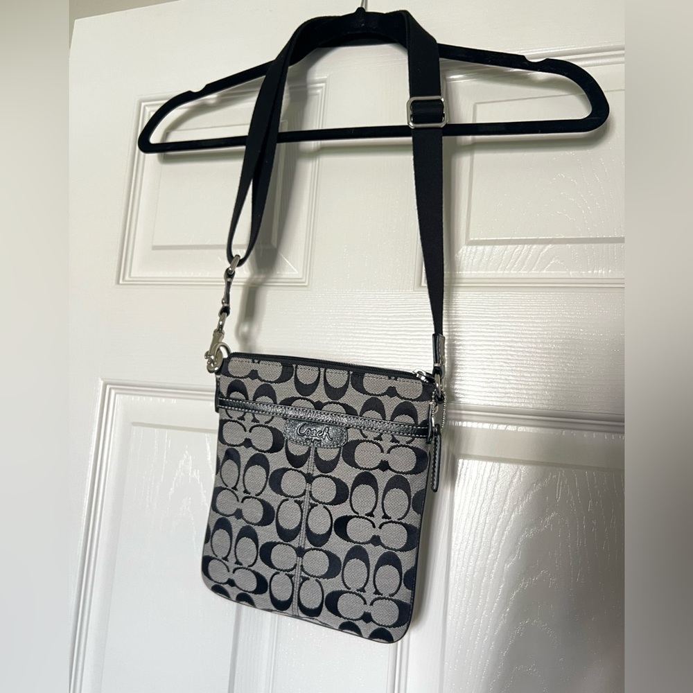 Coach Signature Jacquard Cross Body Bag
